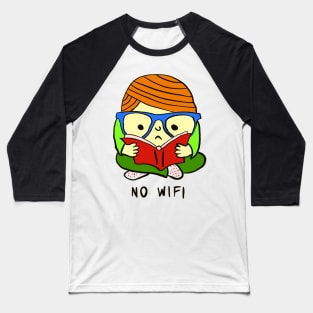 Bookworm No Wifi Funny Graphic Gift Baseball T-Shirt